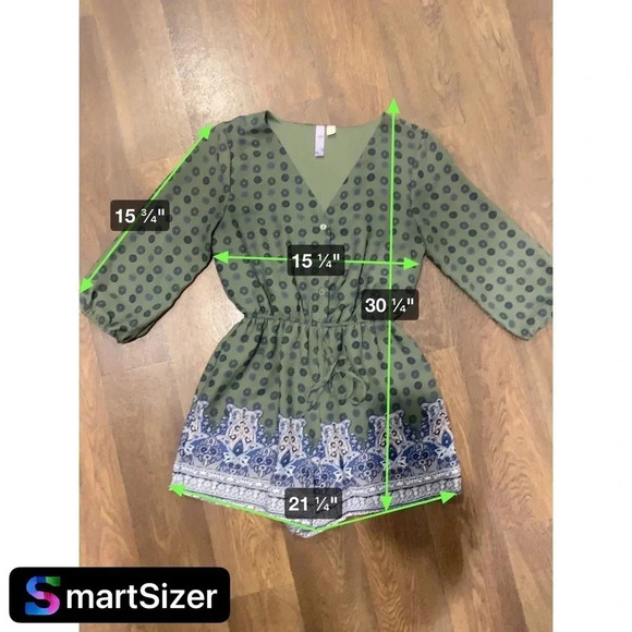 Alya Olive green Navy romper size XS - Picture 9 of 9